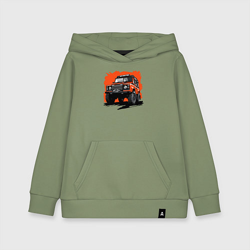 Детская толстовка-худи Jeep road / Авокадо – фото 1