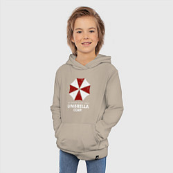 Толстовка детская хлопковая Umbrella corporation logo, цвет: миндальный — фото 2