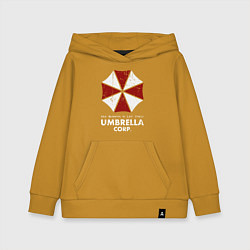 Толстовка детская хлопковая Umbrella corporation logo, цвет: горчичный