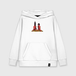 Толстовка детская хлопковая Karate chess, цвет: белый