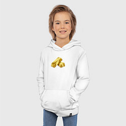 Толстовка детская хлопковая Два слитка золота, цвет: белый — фото 2