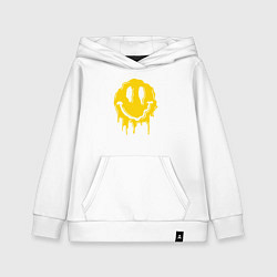 Толстовка детская хлопковая Dripping smile, цвет: белый