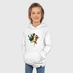 Толстовка детская хлопковая Ballerina Cappuccina - Glorbo Fruttodrillo meme, цвет: белый — фото 2