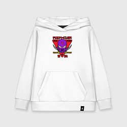 Толстовка детская хлопковая Foot clan, цвет: белый