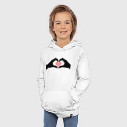 Толстовка детская хлопковая Цифровая любовь, цвет: белый — фото 2