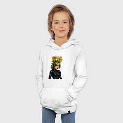 Толстовка детская хлопковая Билли Айлиш в стиле комикса, цвет: белый — фото 2