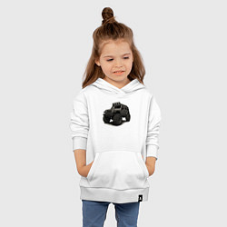Толстовка детская хлопковая Черный внедорожник, цвет: белый — фото 2