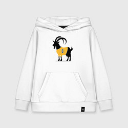 Толстовка детская хлопковая Haliburton goat, цвет: белый