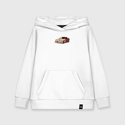 Толстовка детская хлопковая Японская машина арт, цвет: белый