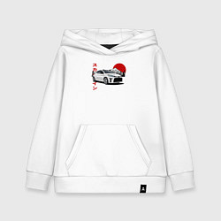 Толстовка детская хлопковая Toyota Yaris GR Раллийный Зверь, цвет: белый