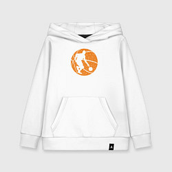 Толстовка детская хлопковая Basket man, цвет: белый