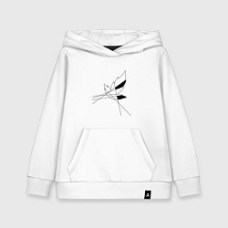 Толстовка детская хлопковая Геометрия листа, цвет: белый