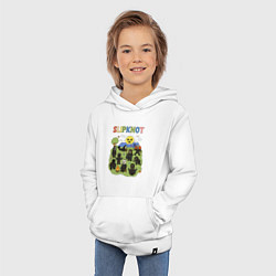 Толстовка детская хлопковая Slipknot мультяшный стиль, цвет: белый — фото 2