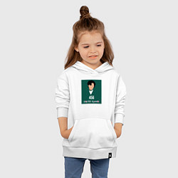Толстовка детская хлопковая Squid game 456, цвет: белый — фото 2