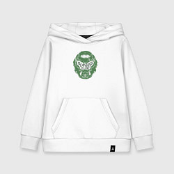 Толстовка детская хлопковая Doom slayer logo, цвет: белый