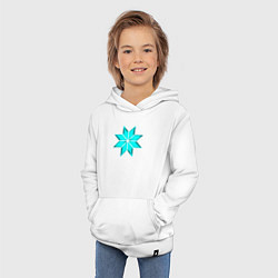 Толстовка детская хлопковая Славянский мистический символ алатырь, цвет: белый — фото 2