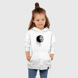 Толстовка детская хлопковая Страшное лицо-смайл в стиле граффити, цвет: белый — фото 2