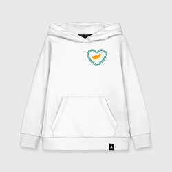 Толстовка детская хлопковая Кипр в сердечке, цвет: белый