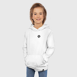 Толстовка детская хлопковая Волков бояться черный арт, цвет: белый — фото 2