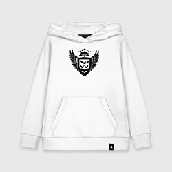 Толстовка детская хлопковая Крылатый щит Чебоксар, цвет: белый