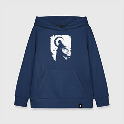 Толстовка детская хлопковая Девушка гот аниме, цвет: тёмно-синий