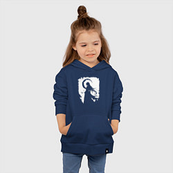 Толстовка детская хлопковая Девушка гот аниме, цвет: тёмно-синий — фото 2