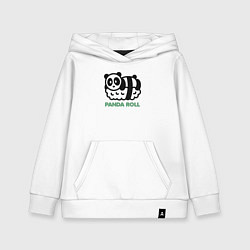 Толстовка детская хлопковая Panda roll, цвет: белый