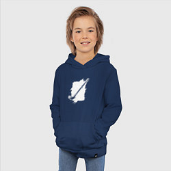 Толстовка детская хлопковая Хоккейная клюшка в квадрате, цвет: тёмно-синий — фото 2