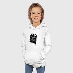 Толстовка детская хлопковая Чёрная хоккейная маска, цвет: белый — фото 2