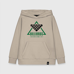 Толстовка детская хлопковая Billiards tournament, цвет: миндальный