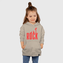 Толстовка детская хлопковая Rock Flame, цвет: миндальный — фото 2