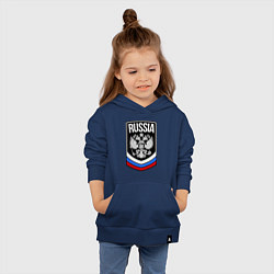 Толстовка детская хлопковая Russia, цвет: тёмно-синий — фото 2