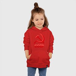 Толстовка детская хлопковая СССР Логотип, цвет: красный — фото 2