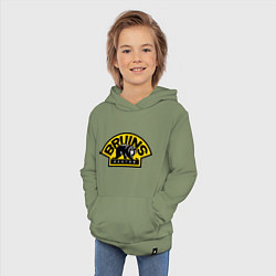 Толстовка детская хлопковая HC Boston Bruins Label, цвет: авокадо — фото 2