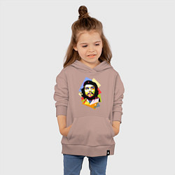 Толстовка детская хлопковая Che Guevara Art, цвет: пыльно-розовый — фото 2