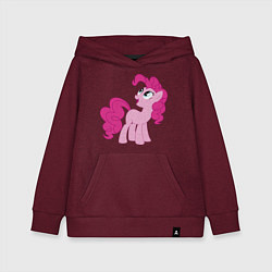 Толстовка детская хлопковая Пони Пинки Пай, цвет: меланж-бордовый