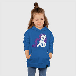 Толстовка детская хлопковая Пони Рарити, цвет: синий — фото 2