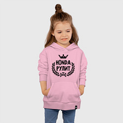 Толстовка детская хлопковая Хонда рулит, цвет: светло-розовый — фото 2
