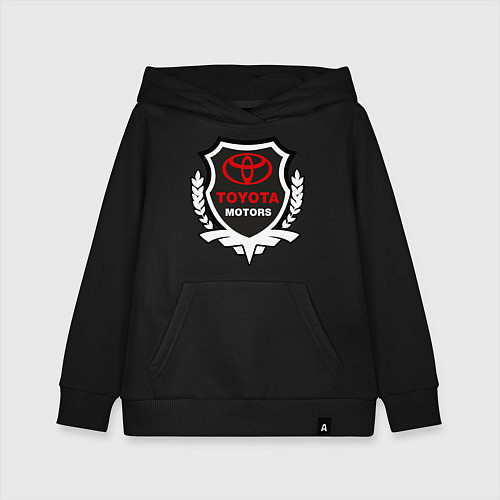 Детская толстовка-худи Тойота моторс герб / Черный – фото 1