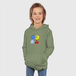 Толстовка детская хлопковая Pac-Man Pack, цвет: авокадо — фото 2