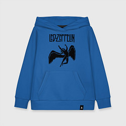 Толстовка детская хлопковая Led Zeppelin Swan, цвет: синий