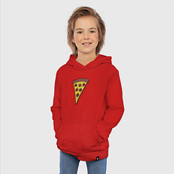 Толстовка детская хлопковая Pizza man, цвет: красный — фото 2