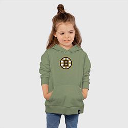 Толстовка детская хлопковая Boston Bruins, цвет: авокадо — фото 2