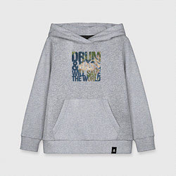 Детская толстовка-худи Drum & Bass: The World