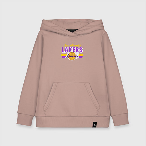 Детская толстовка-худи Los Angeles Lakers / Пыльно-розовый – фото 1
