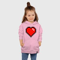 Толстовка детская хлопковая Minecraft Lover, цвет: светло-розовый — фото 2