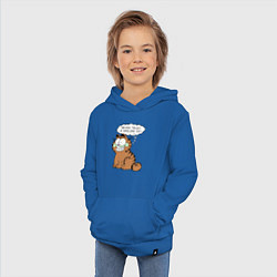 Толстовка детская хлопковая Garfield: Smiling Cat, цвет: синий — фото 2