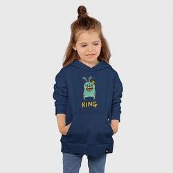 Толстовка детская хлопковая Rabbit King, цвет: тёмно-синий — фото 2