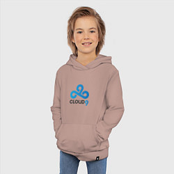 Толстовка детская хлопковая Cloud9, цвет: пыльно-розовый — фото 2