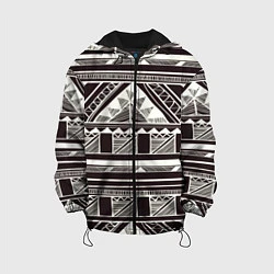 Куртка с капюшоном детская Etno pattern, цвет: 3D-черный